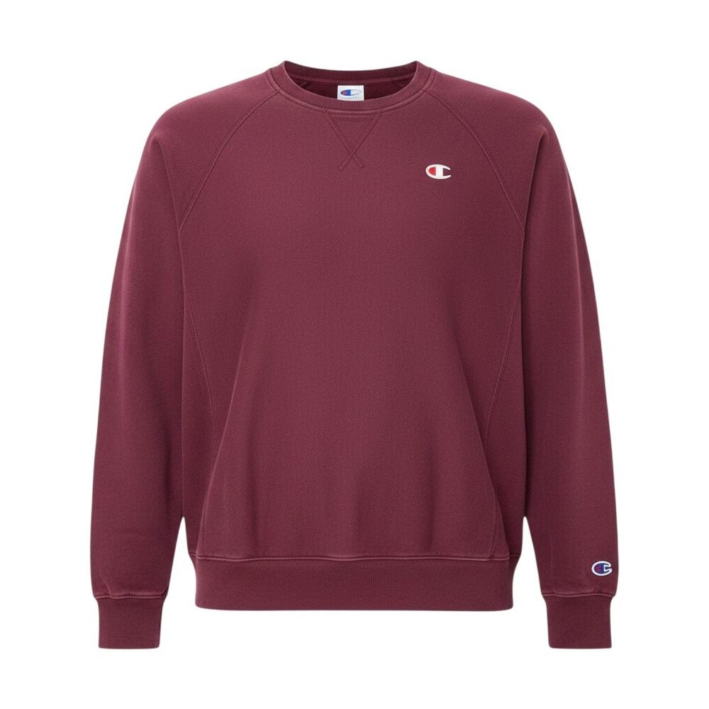 Champion Mens Crewneck Sweatshirt Burgundy Large Pullover Athletic